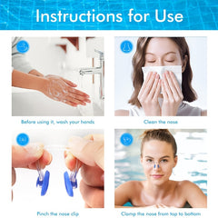 4pcs 2.2" Silicone Nose Clip for Swimming - Men Women