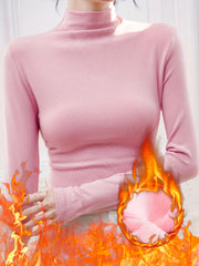 Women's Thermal Underwear Soft Half Turtleneck Long Sleeve Top