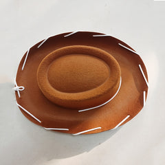 1pc Brown Felt Cowboy Hat for Students