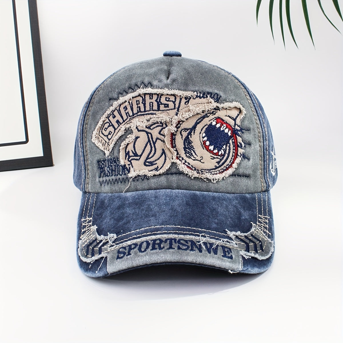 Breathable Shark Embroidery Baseball Cap for Men & Women
