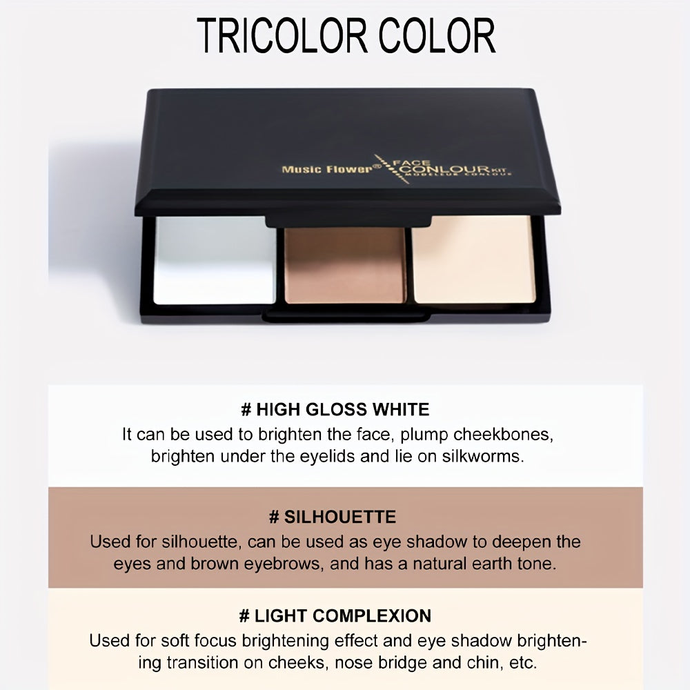 3 Colors Contouring Powder Correcting Highlighting Set