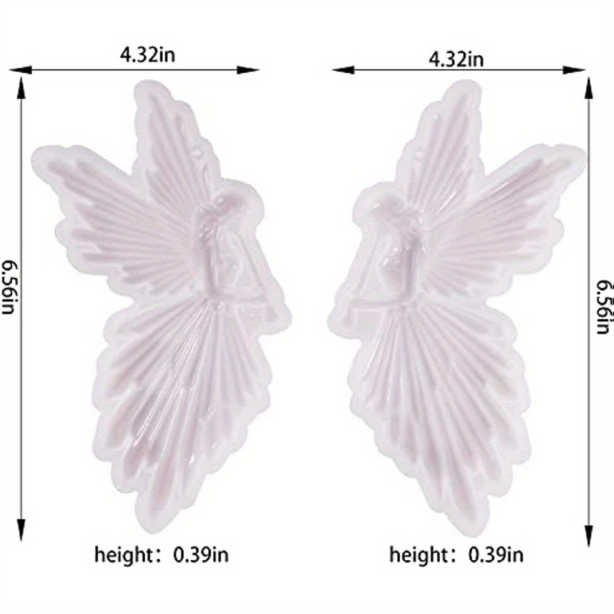 2PCS Set Angel Jewelry Pendant Mold Resin Casting Molds DIY Craft Cake Topper