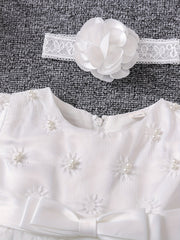 Baby Girl Casual Dress Fluter Sleeve Layered Belted Tutu Dress