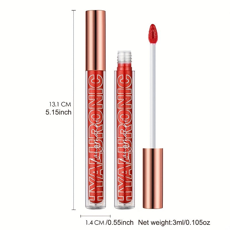 Hydrating Glitter Lip Gloss Long Lasting Waterproof High Pigment