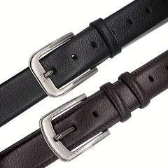 Men's Automatic Buckle PU Leather Belt Business Waist Strap