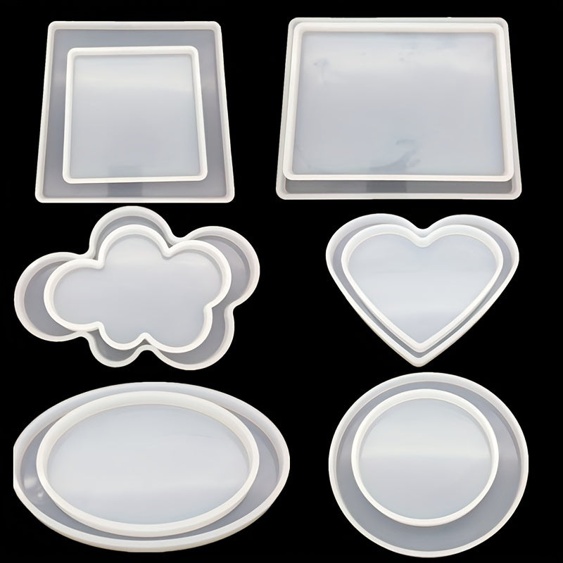 DIY Glue Pressure Plate Set Hand Mold Cloud Heart Oval Mold Base