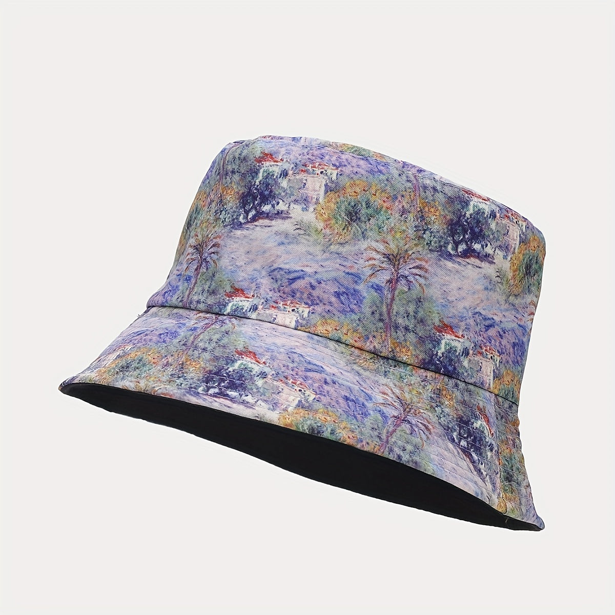 Creative Oil Painting Bucket Hat for Men Women Outdoor Sun Protection