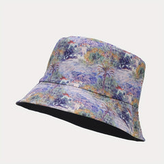 Creative Oil Painting Bucket Hat for Men Women Outdoor Sun Protection