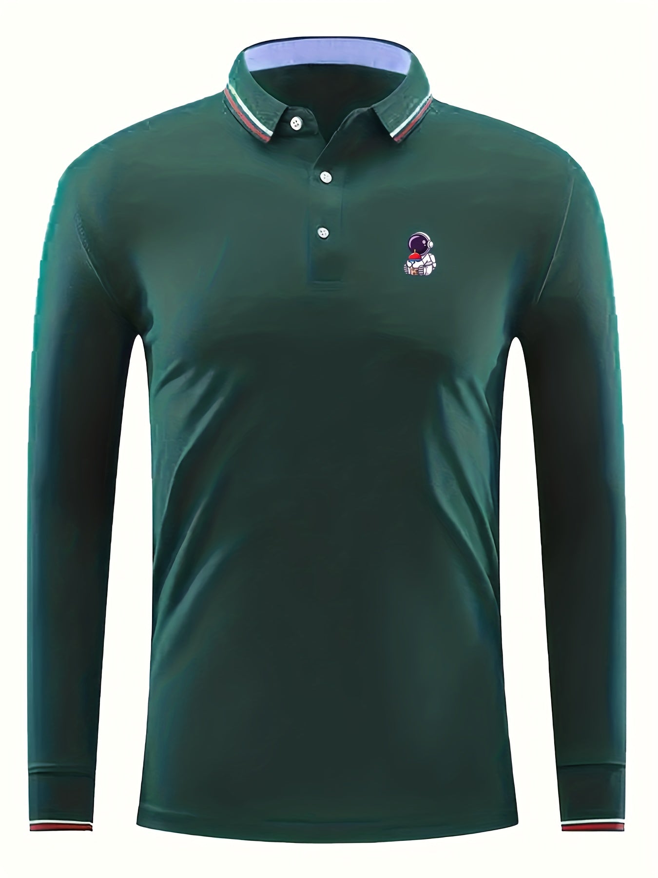 Men's Astronaut Print Polo Shirt