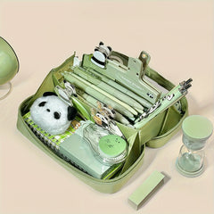 Transparent Grid Pencil Case - Large Capacity & Stylish