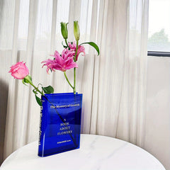 Acrylic Book Vase for Flowers - Artistic and Cultural Decor