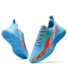 Thick Sole Shock Absorption Sneakers Lightweight Mesh Running Shoes