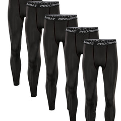 Men's Compression Pants Active High Stretch Trousers For Fitness Workout
