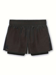 Men's High Stretch Sports Shorts with Zipper Pocket