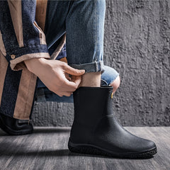 Men's Knee High Rain Boots Waterproof Non Slip Outdoor Work Fishing
