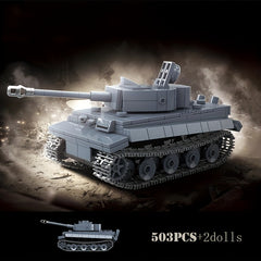 503pcs Rotatable Tank Armored Vehicle Building Blocks Set with Soldiers