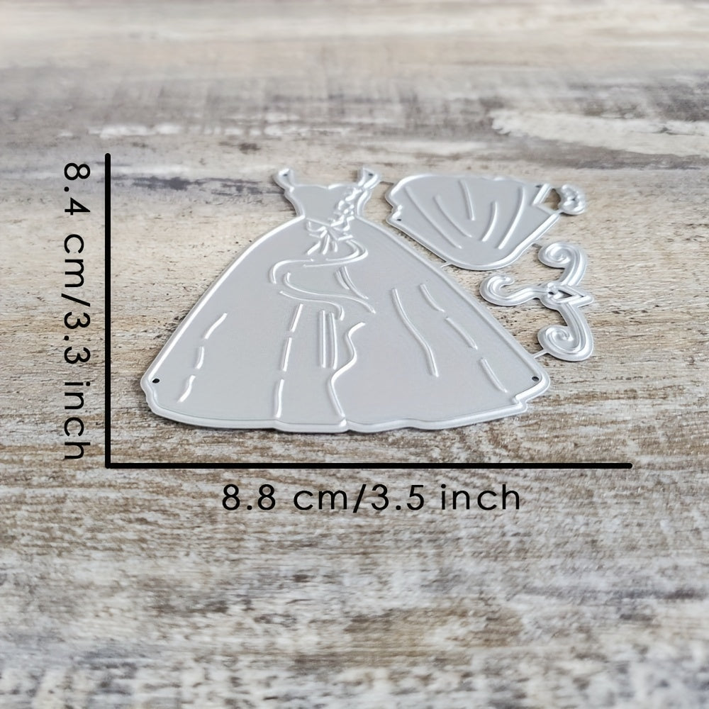 Metal Cutting Stencil Bride & Groom Dress Die For Card Decoration