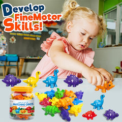 Dinosaur Alphabet Match Game Educational Toy Preschool Learning Montessori