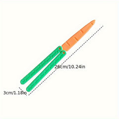 3D Radish Butterfly Gravity Carrot Decompression Toy
