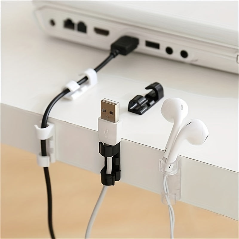 20pcs Cable Clips Self Adhesive Nail Wire Organizer Wall Sticker