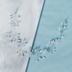 Acrylic Floral Headband Ancient Style Plate Headband Faux Pearl Hairband