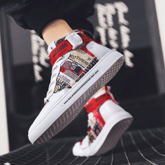 Men's High Top Skate Shoes Lace up Sneakers