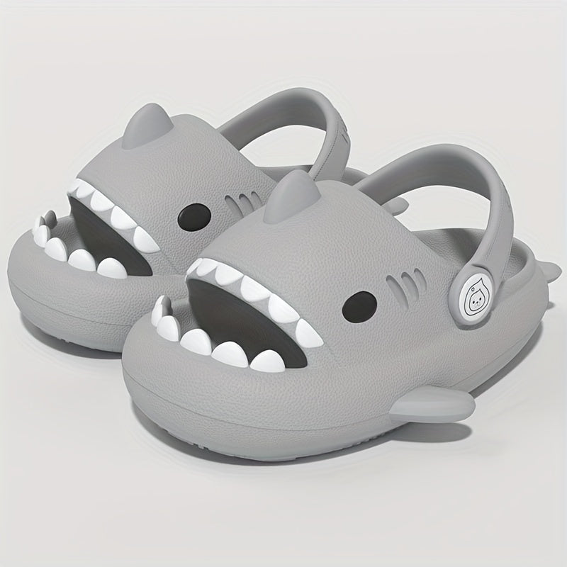 Girls Cartoon Shark House Shoes Indoor Slippers Lightweight Anti Slip Sandals