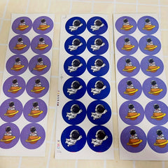 24pcs Cartoon Astronaut Stickers - Party Gift & Bookmark Stickers