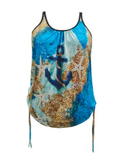 Anchor & Marble Print Tank Top