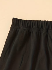 Toddler Girls Elastic Waist Track Shorts Set