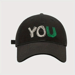 YOU Embroidery Baseball Cap Solid Casual Sun Hat Unisex Adjustable Dad Hats