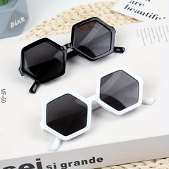 Kids Hexagonal Sunglasses UV Protection Boys Girls Baby Glasses 2-8 Years
