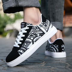 Men's Street Style Skate Shoes Comfy Non Slip Casual Lace Up Sneakers