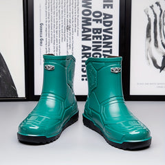 Men's Mid Top Rain Boots Outdoor Galoshes