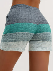 Colorblock Drawstring Shorts for Women