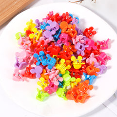 100pcs Cartoon Mouse Mini Hair Clip Hair Accessories For Girls Kids