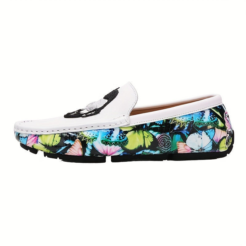 Men's Graphic Moccasin Loafer Shoes Non-slip Slip On Shoes