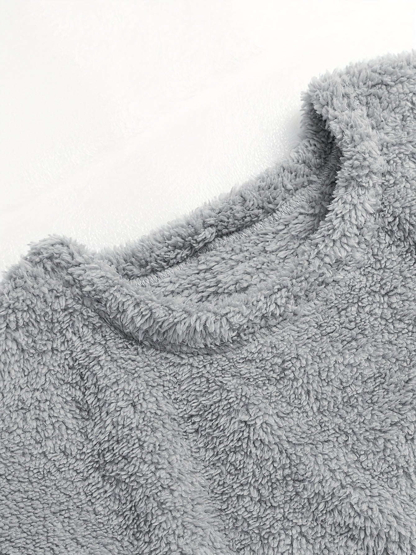 Cozy Fuzzy Pajama Set Long Sleeve Crew Neck Top & Pants