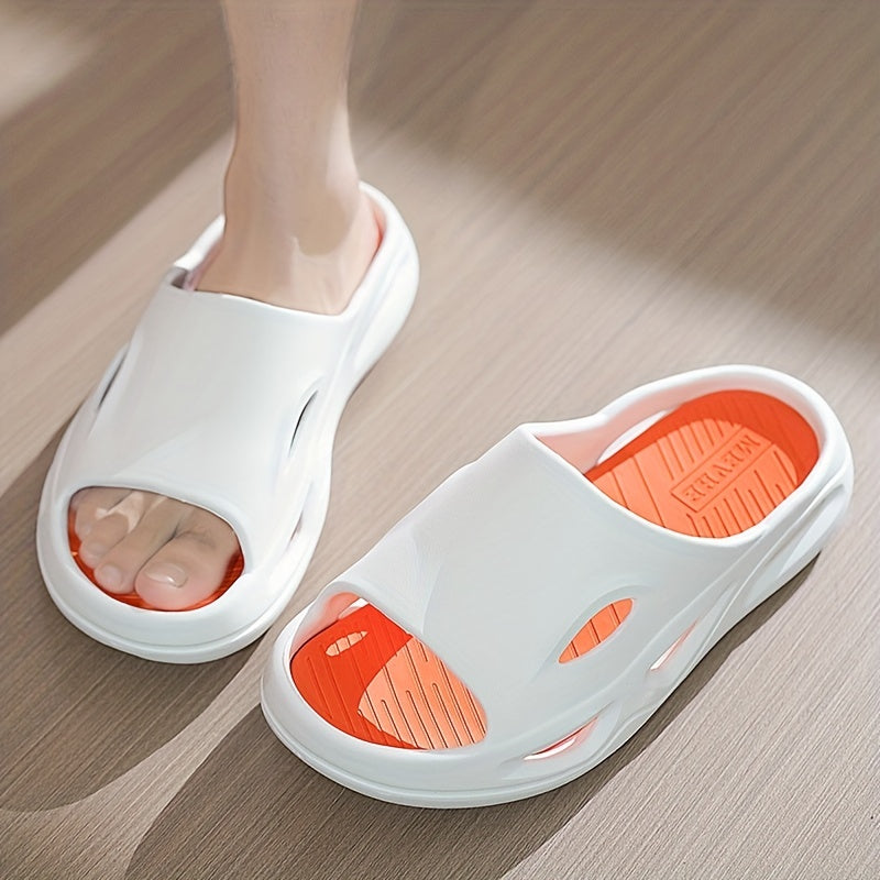 Men's Lightweight Open Toe Slippers for Home Shower Spring Summer