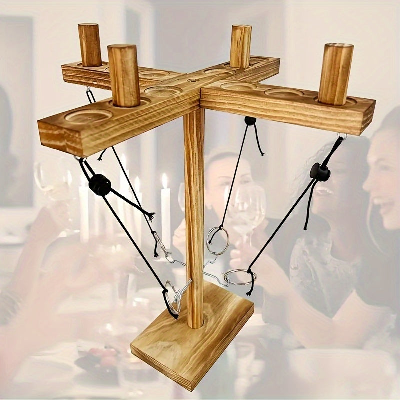 Wooden Hook And Loop Throwing Ring Game for Family Outdoor Party