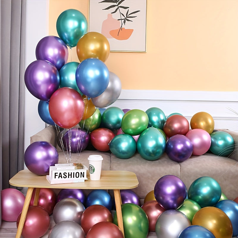 50pcs 12" Golden Metal Balloons Party Decoration Halloween Christmas Wedding