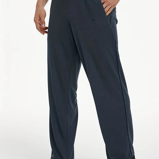 ZENGVEE Men's Stretch Pants Zip Pockets Breathable Trousers