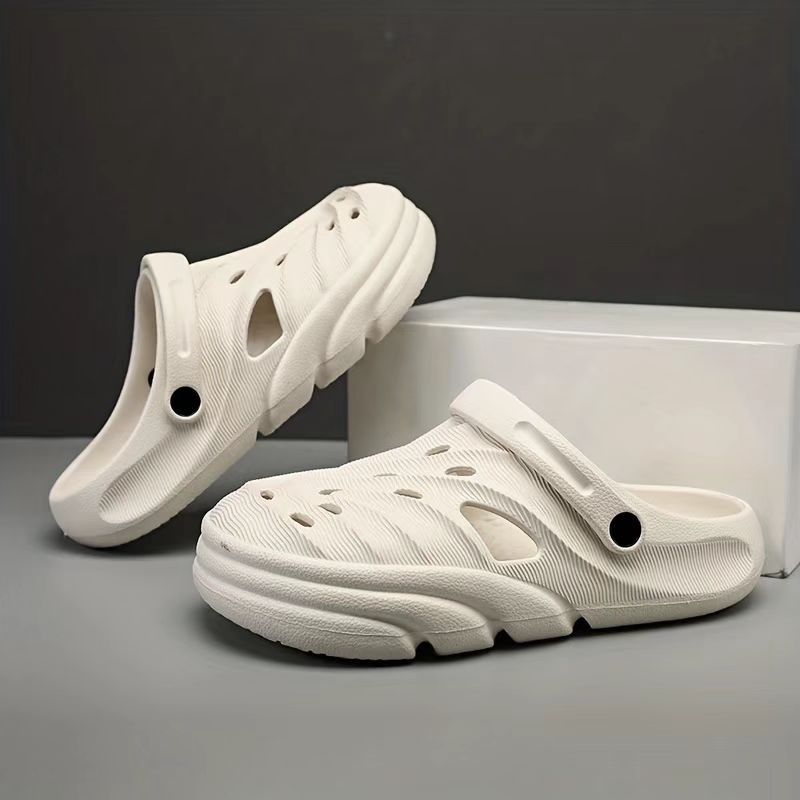 Men's Lightweight Comfy Clogs Hollow Out Non Slip Garden Shoes
