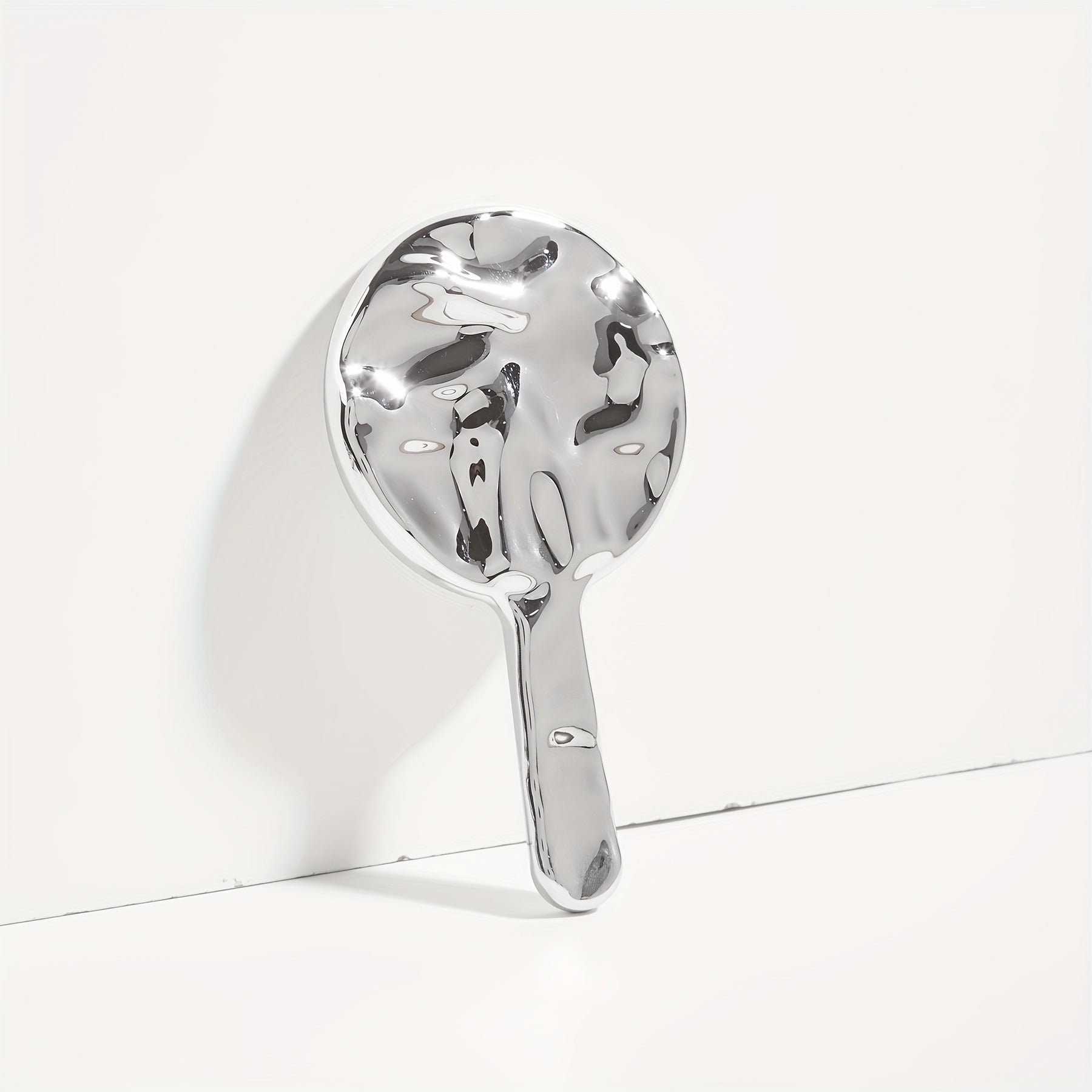 Creative Wave Pattern Handheld Makeup Cosmetic Mirror