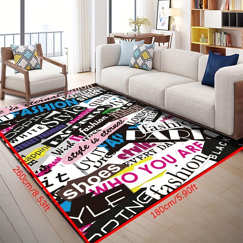 Large Area Rugs Soft Polyester Non Slip Floor Carpet Yoga Mat