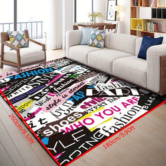 Large Area Rugs Soft Polyester Non Slip Floor Carpet Yoga Mat