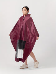Women's Hooded Rain Poncho Jacket Coat Lightweight Raincoat for Cycling