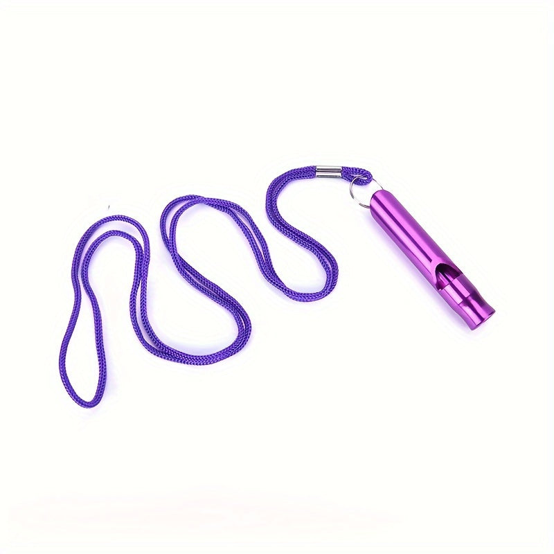 Aluminum Alloy Survival Whistle with Rope