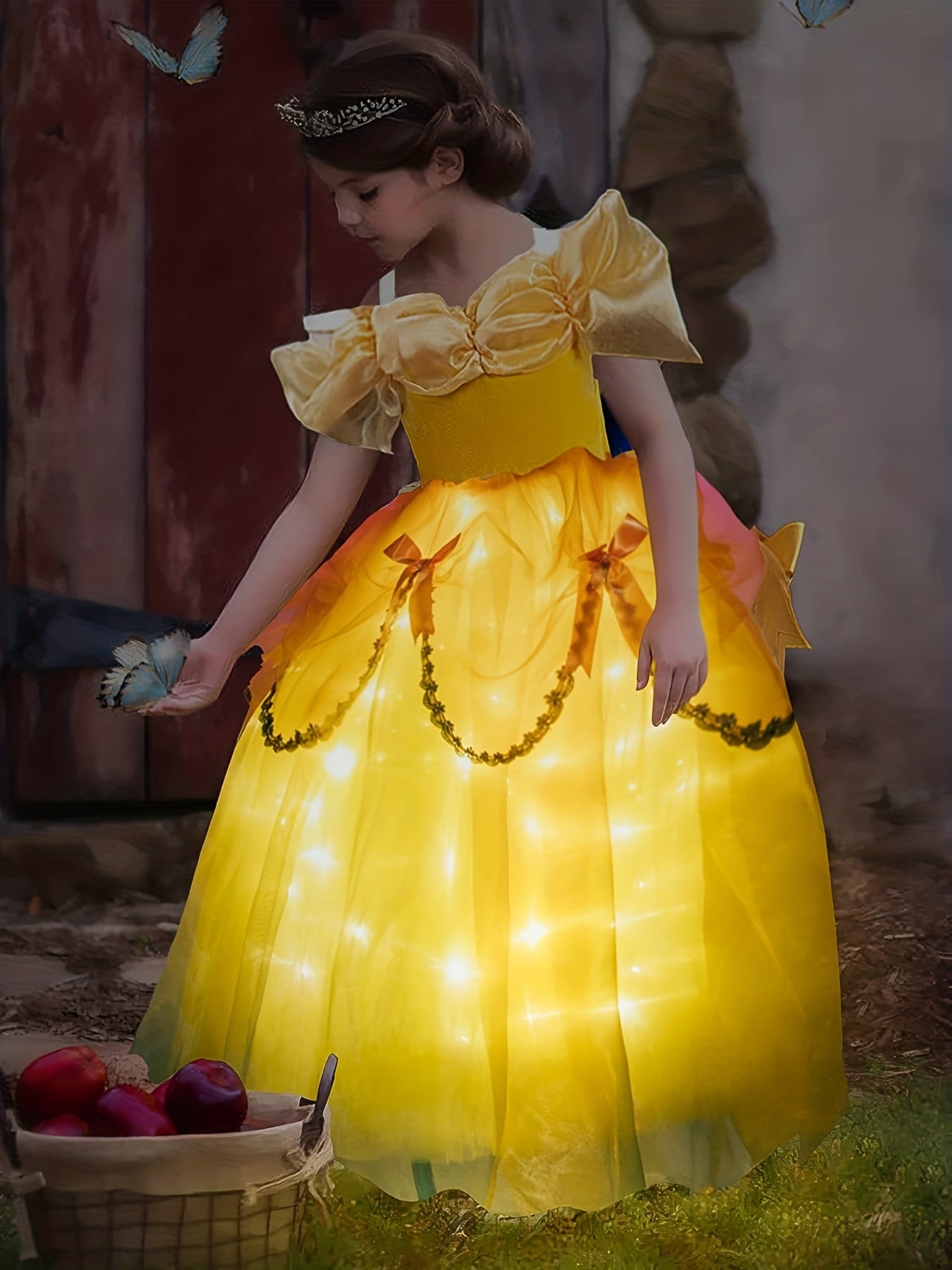 Princess Dress Puff Sleeve Fairy Tale Costume Kids Clothes