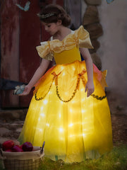 Princess Dress Puff Sleeve Fairy Tale Costume Kids Clothes